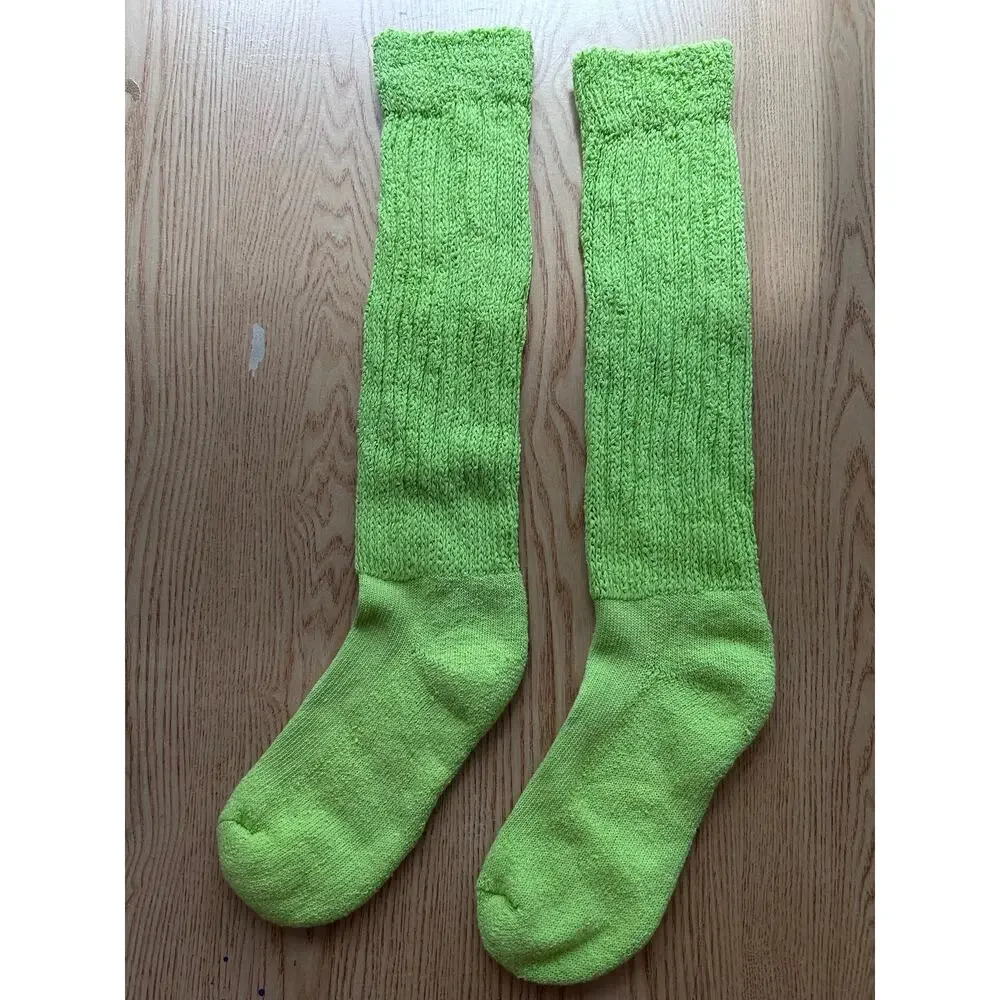 New Hooters Girl Uniform XL Length Scrunchie Socks Lime 🍋‍🟩 Green One Size
